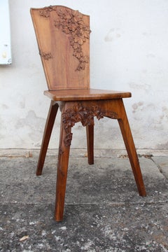 Art Nouveau Chair With Ivy Design