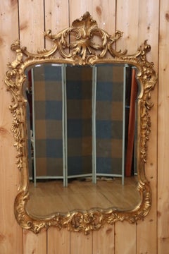 Regency-style Rocaille Gilded Mirror