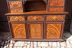 Two-part Sideboard In "tramp Art " Style