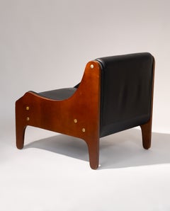 Marco Zanuso, “Milord” Armchair in Black Skai, Arflex, 1957
