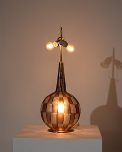 Lámpara de mesa de estilo «Mid-Century Modern» de Tea Morosati, cristal de Murano, Italia