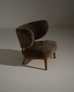 Set of 2 Sculptural Armchairs by Otto Schulz for Boet, Sweden, Circa 1930