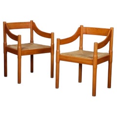 Pair of Carimate armchairs by Vico Magistretti for Cassina, 1960