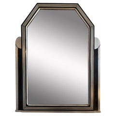 Decorative black and silver Art Deco mirror