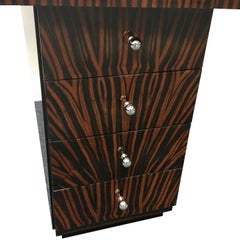 Large Semicircular Art Deco-Style Desk