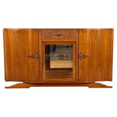 Art Deco Walnut Sideboard, France, 1930s