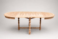 French Louis XIII Style Exactending Cherrywood Dining Table, 1970s