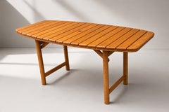 Clairitex Folding Dining Table Beech France 1970s