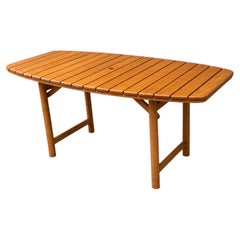 Clairitex Folding Dining Table Beech France 1970s