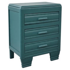 French Art Deco Chest of Drawers, Painted Wood, Three Drawers, 1930s