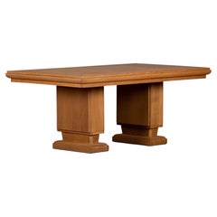 Oak Desk Attributed to Charles Dudouyt, France, 1940s