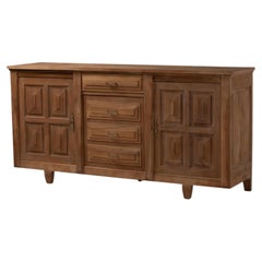 Sideboard aus Eiche mit vertieften Paneelen, Frankreich, 1950er Jahre