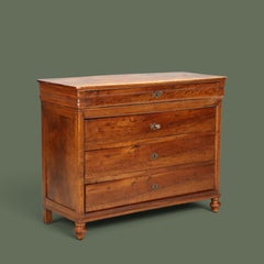 Louis Philippe Four-Drawer Commode, Solid Cherry, France, 1850s