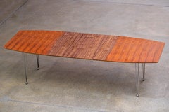Walnut and Chrome Superellipse Extending Dining Table, Denmark, 1970s
