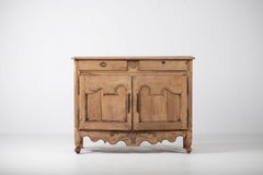 French Provincial Oak Buffet, Tall Design, Carved Rosette, 1890s