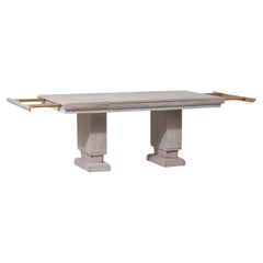 Oak Extending Dining Table Attributed to Charles Dudouyt, France, 1940s