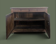 Louis Philippe Two-Door Buffet, Oak Parquetry, France, 1850s