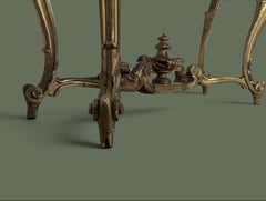 Console Napoléon III, bois doré et marbre, France, années 1870