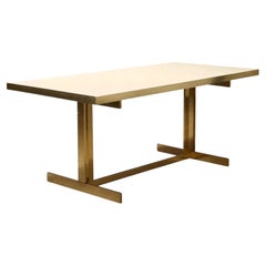 Attributed to Mario Sabot, Dining Table, Brass and Laminate, Italy, 1980s