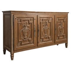 French Directoire Style Three-Door Enfilade, Carved Pine, Urn Panels