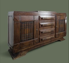 In the Manner of Charles Dudouyt, Oak Sideboard, France, 1940s
