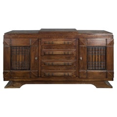 In the Manner of Charles Dudouyt, Oak Sideboard, France, 1940s