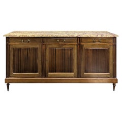 Louis XVI Style Enfilade, Mahogany and Breccia Marble, France, 1950s