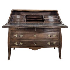 Louis XV Slant-Front Secrétaire, Walnut, Marquetry Top, France, 18th Century