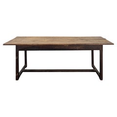 French Provincial Farmhouse Dining Table, Oak and Pine, 1900s