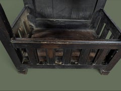 French Provincial Breton Food Cupboard, Chestnut and Pierced Tin, 1890s