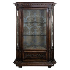 Maison Soubrier Renaissance Style Walnut Vitrine, France, 1900s