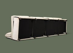Attributed to Mario Bellini, Modular Four-Seat Sofa, Fabric, Italy, 1980s