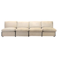 Attributed to Mario Bellini, Modular Four-Seat Sofa, Fabric, Italy, 1980s