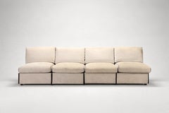 Attributed to Mario Bellini, Modular Four-Seat Sofa, Fabric, Italy, 1980s