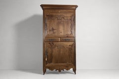 Louis XV Provincial Homme Debout, Carved Cherry, Star Marquetry, France