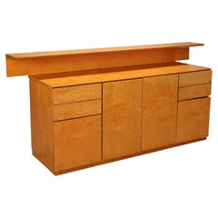 Postmodern Buffet Cabinet, Birdseye Maple Burl Veneer, Italy, 1980s