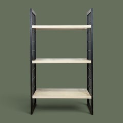 Postwar Modernist Three-Tier Etagere, Ebonized Wood and Lacquer, 1960s