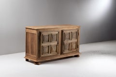 19th Gothic Revival Oak Buffet with Carved Tracery, France