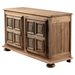 19th Gothic Revival Oak Buffet with Carved Tracery, France