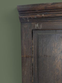 Louis XV Bonnetière, Carved Oak, Single Door, France, 1950s