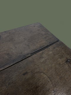Louis XV Style Writing Table, Oak, Scalloped Apron, France, 1950s