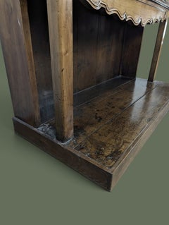 French Provincial Cherrywood Vaisselier Dresser, Carved Plate Rack, 1950s