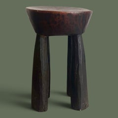 African Senufo Stool, Carved Hardwood, Ivory Coast, Mid-20th Century