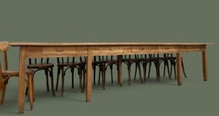 French Provincial Monastery Refectory Table, Bleached Fruitwood, 1930s