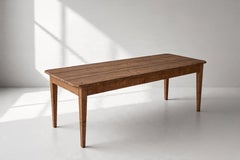 French Provincial Farmhouse Dining Table, Pine, Tapered Legs, 1900s