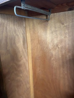 English Art Deco Oak Wardrobe, Paneled Doors, Fitted Interior, 1930s