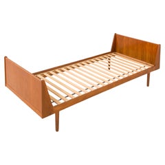 Danish Modern Daybed Frame, Teak, Angled Panels, 1960s