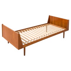 Danish Modern Daybed Frame, Teak, Angled Panels, 1960s