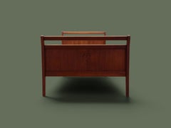 Divano letto moderno in stile scandinavo a slitta, teak, Danimarca, anni '60