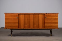 Macassar Sideboard on Tapered Legs, in the Style of Ruhlmann, France, 1940s